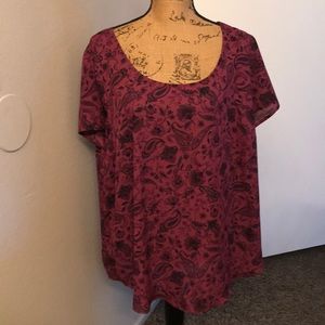 Gorgeous backed burgundy Torrid top NWT